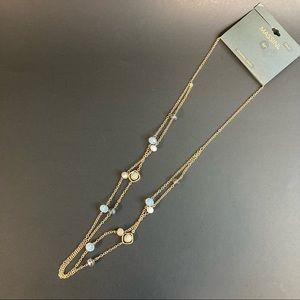 Massini necklace 34” gold chain beaded
